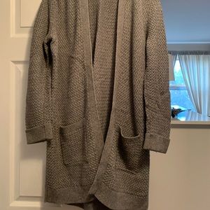 Abercrombie & Fitch long dark gray cardigan. Size Medium.